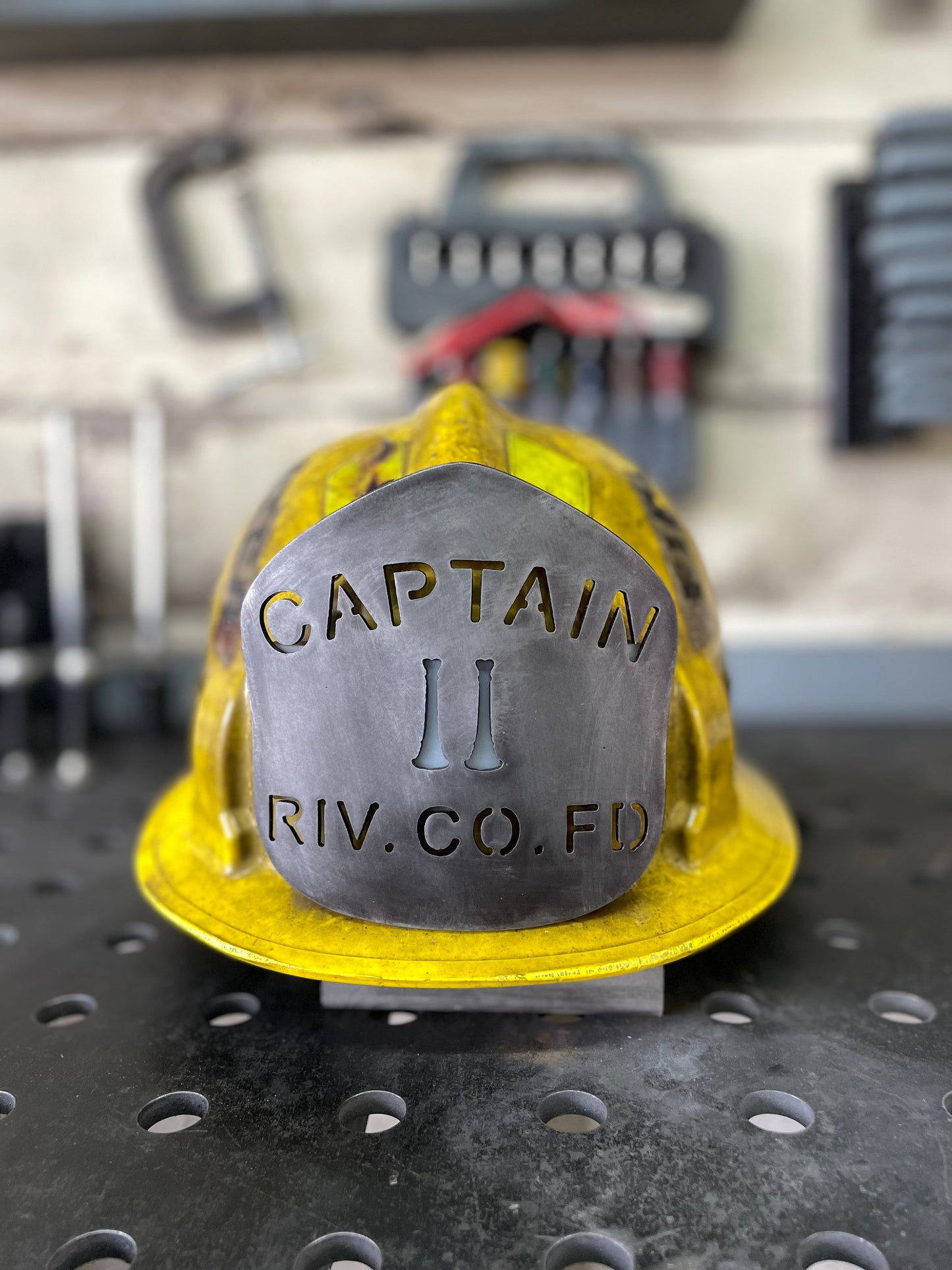 Custom Metal Firefighter Metal Helmet Shield
