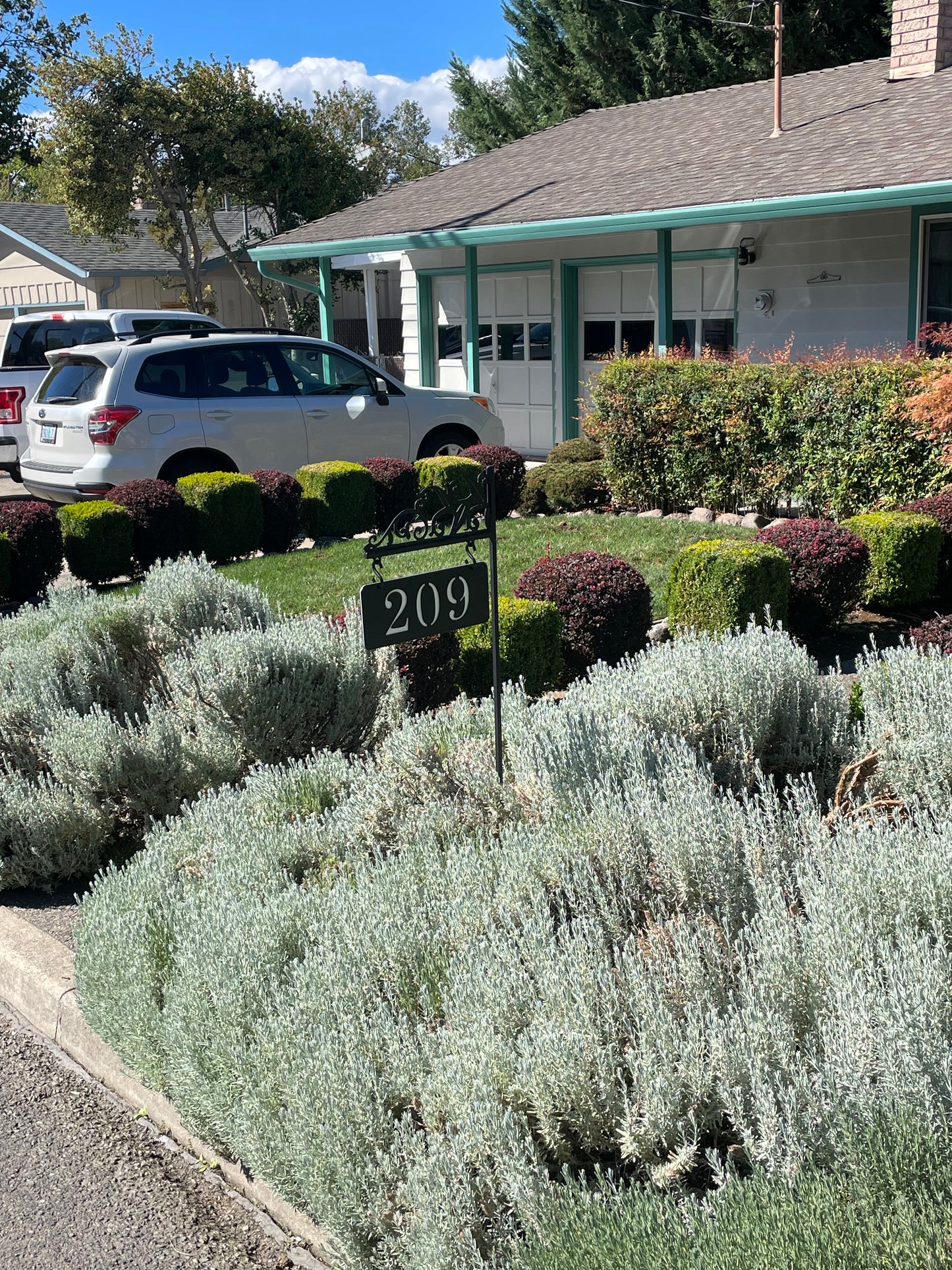 Personalized Powder Coated Steel Hanging Address Sign
