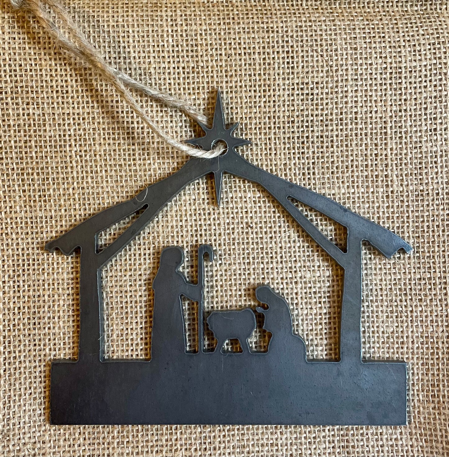 Metal Nativity Christmas Ornament