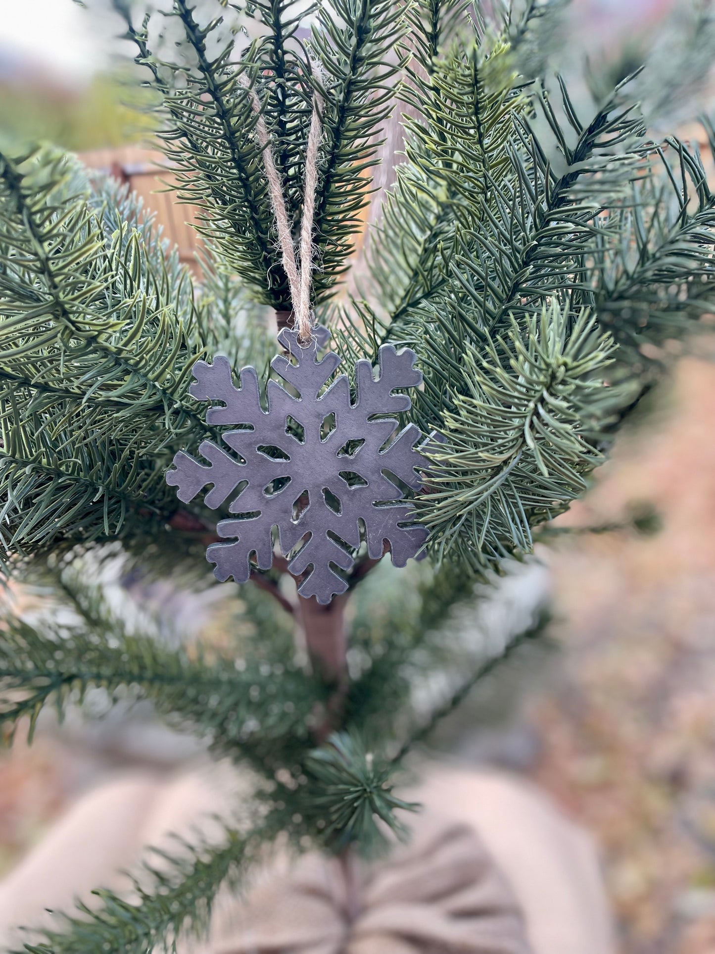 Rustic Snowflake Christmas Ornament