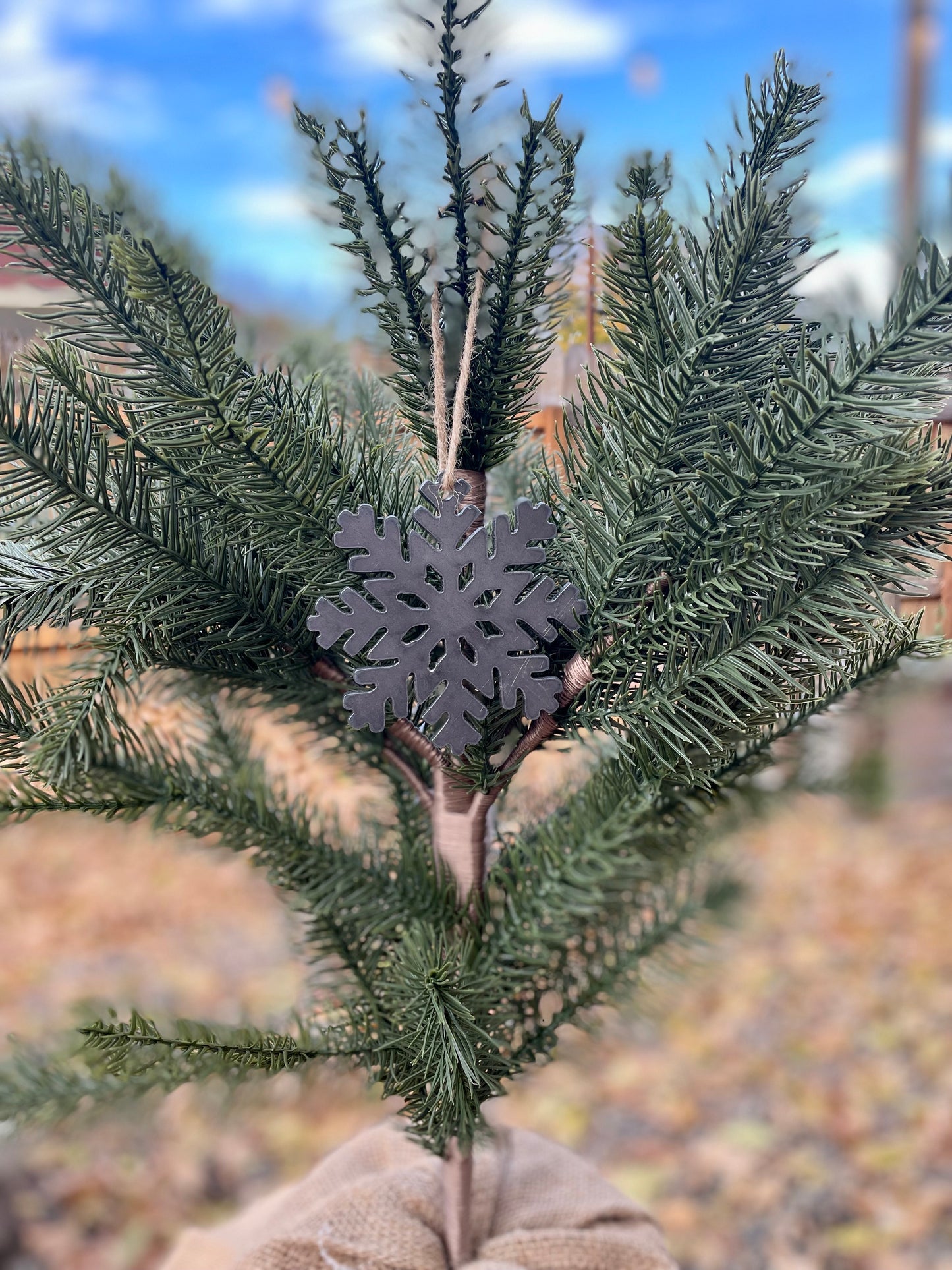 Rustic Snowflake Christmas Ornament