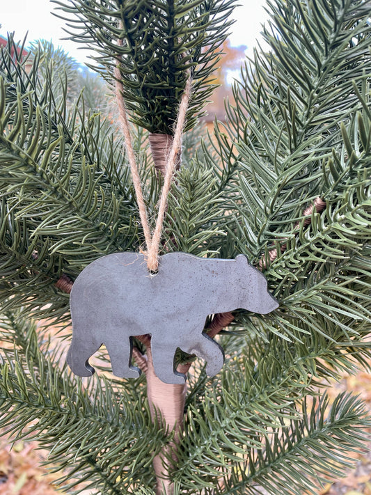 Rustic Christmas Bear Ornament