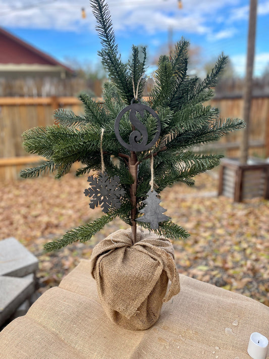 Rustic Christmas Ornament set with Personalization