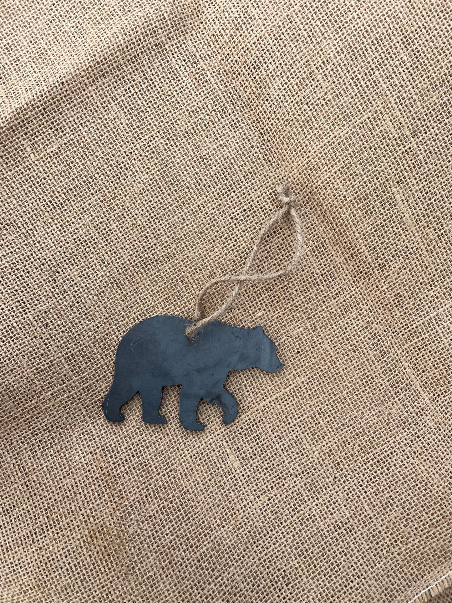 Rustic Christmas Bear Ornament