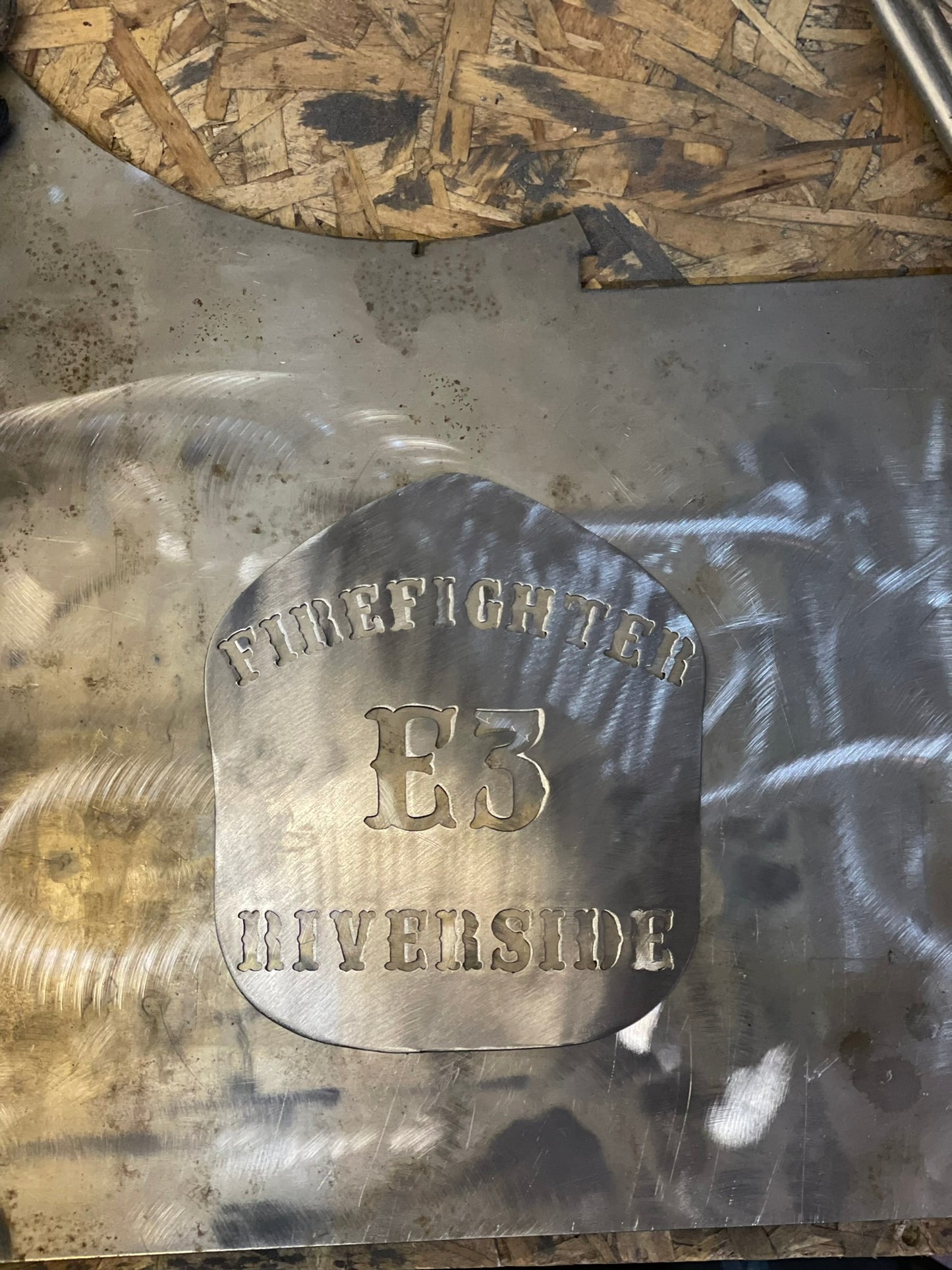 Custom Firefighter Helmet Shield Sign