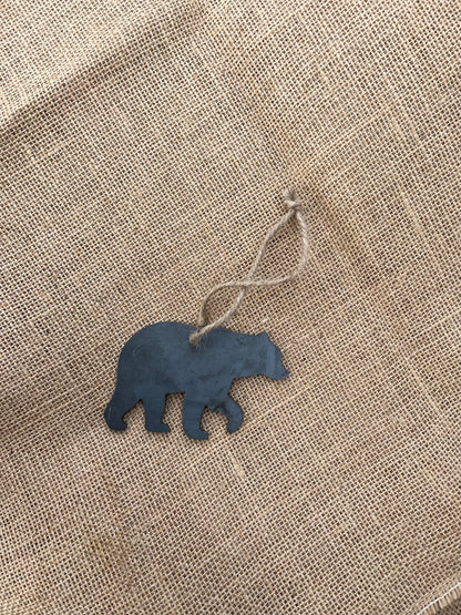 Rustic Christmas Bear Ornament