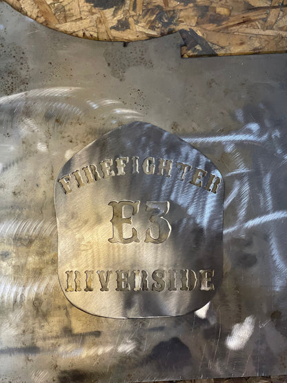 Custom Firefighter Metal Helmet Shield